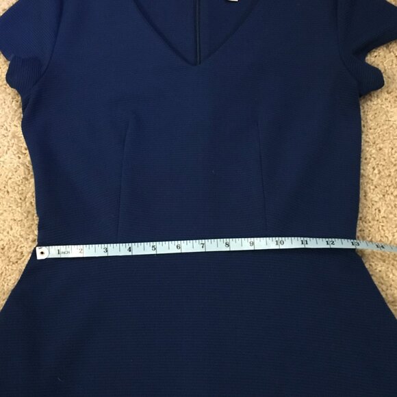 Merona Cyan Blue Cap Sleeve Fit & Flare Dress - Picture 13 of 16